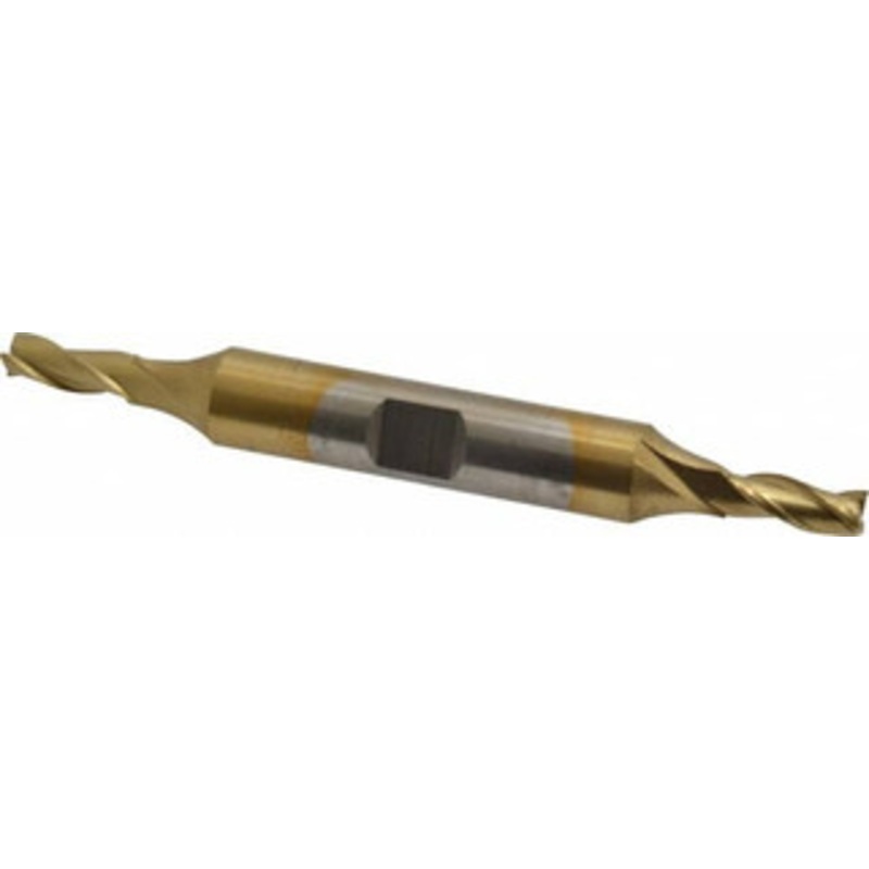Cleveland 3/16, 1/2 LOC, 3/8 Shank Diam, 3-1/4 OAL, 3 Flute, High Speed Steel Square End Mill Double End, TiN Finish, Spiral Flute, 30 Helix, Centercutting, Right Hand Cut, Right Hand Flute, Series HD-3 C39598 – 87414710