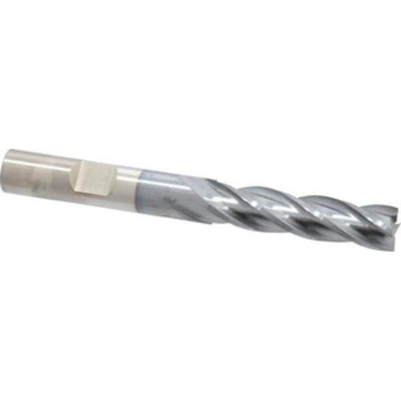 Cleveland 3/8, 1-1/2 LOC, 3/8 Shank Diam, 3-1/4 OAL, 4 Flute, High Speed Steel Square End Mill Single End, TiCN Finish, Spiral Flute, 30 Helix, Centercutting, Right Hand Cut, Right Hand Flute, Series HG-4C C33412 – 87415659