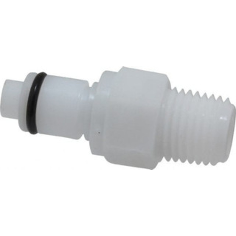 CPC Colder Products 1/4 Nominal Flow, 1/4 NPT Thread, Male, Inline Threaded-Male Plug 120 Max psi, -40 to 180F, Acetal Coupling, Buna-N O-Ring PLCD24004 – 48609259
