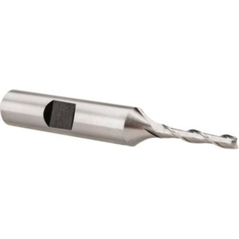 Hertel 1/8, 3/4 LOC, 3/8 Shank Diam, 2-5/8 OAL, 2 Flute, Cobalt Square End Mill Single End, Uncoated, Spiral Flute, 30 Helix, Centercutting, Right Hand Cut, Right Hand Flute E2080008 – 84510288