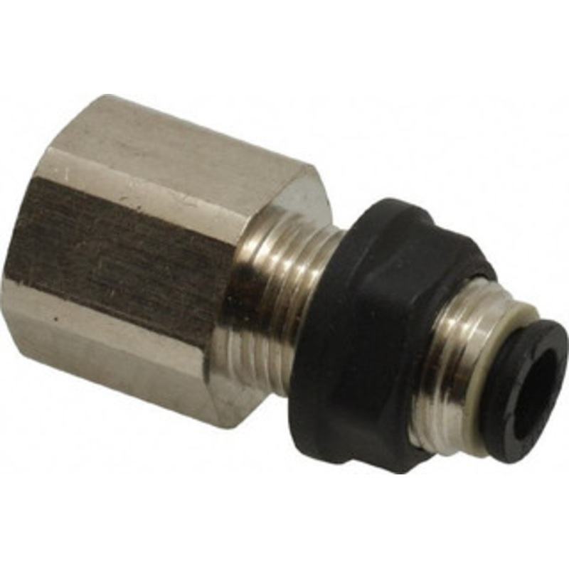 Legris 6mm Outside Diam, 1/4 BSPP, Brass Push-to-Connect Tube Female Bulkhead 290 Max psi 3136 06 13 – 86840113