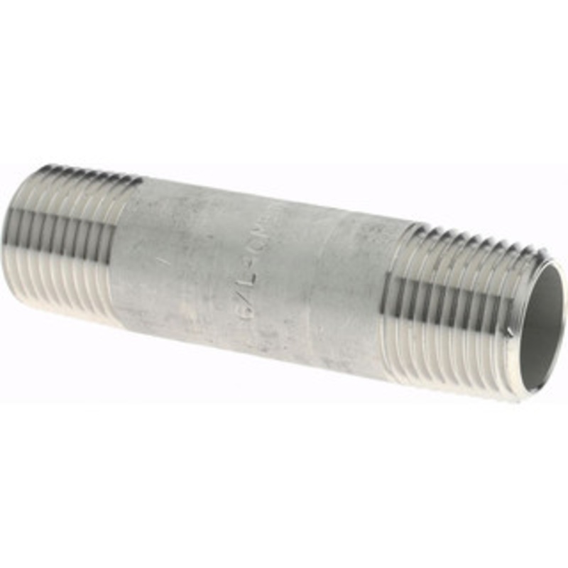 Merit Brass 1/2 x 3 316/316L Stainless Steel Pipe Nipple Welded, Threaded, Schedule 40 6108-300 – 36904712
