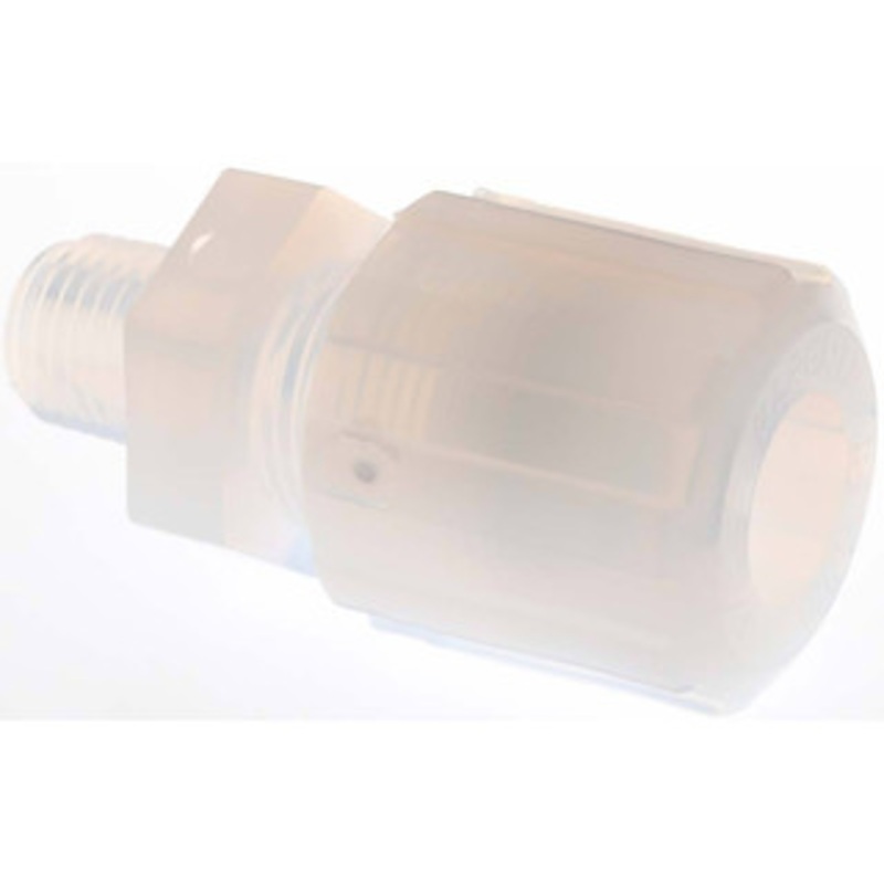 NewAge Industries 1/2 Tube OD, PFA PTFE Plastic Compression Tube Male Connector 1/4 NPT Pipe, 500F Max, 1/4 Thread 5320924 – 48595904