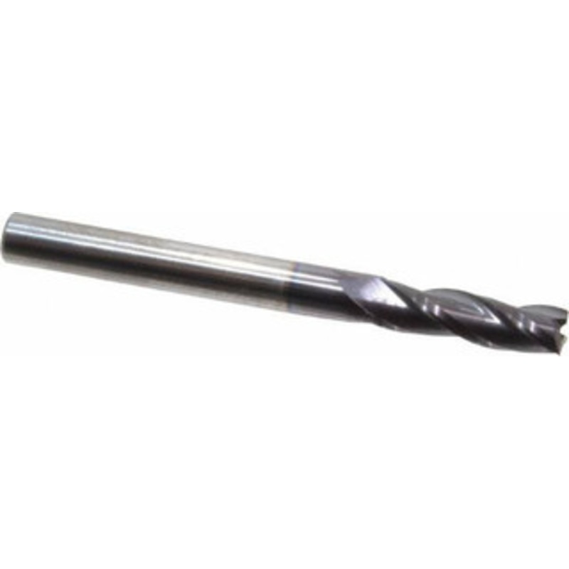 Niagara Cutter 3/16, 5/8 LOC, 3/16 Shank Diam, 2 OAL, 3 Flute, Solid Carbide Square End Mill Single End, TiAlN Finish, Spiral Flute, 30 Helix, Centercutting, Right Hand Cut, Right Hand Flute, Series C330 17005791 – 36707941