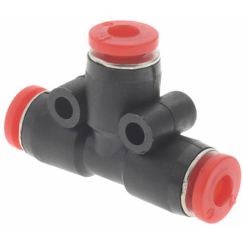 Norgren 4mm Tube OD, Brass Push-to-Connect Tube Union Tee Tube to Tube Connection, 150 Max psi, Nitrile O-Ring, 0 to 175F Working Temp C00600400 – 00349746