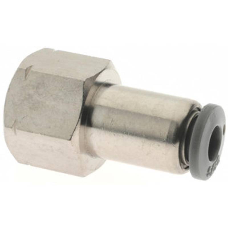 Norgren 5/32 Tube OD, 1/8 NPTF Brass Push-to-Connect Tube Female Connector Tube to Female NPT Connection, 150 Max psi, Nitrile O-Ring, 0 to 175F Working Temp C24260218 – 00349035
