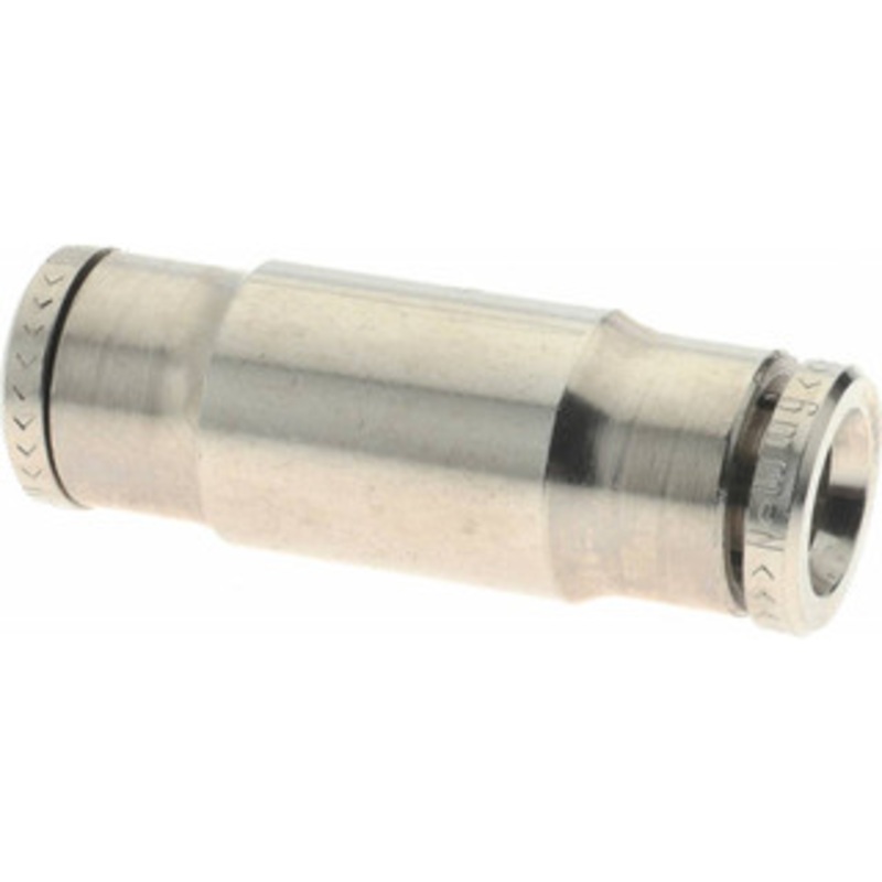 Norgren 6mm Outside Diam, Nickel Plated Brass Push-to-Connect Tube Union 260 Max psi, Tube to Tube Connection, Nitrile O-Ring 100200600 – 08038465