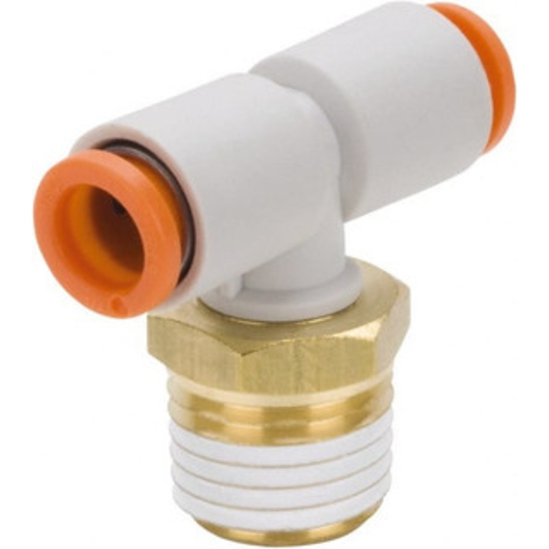 SMC Pneumatics 3/16 Outside Diam, 1/4 NPT, Brass/Polybutylene Push-to-Connect Tube Male Branch Tee 145 Max psi KQ2T05-35AS – 51433449