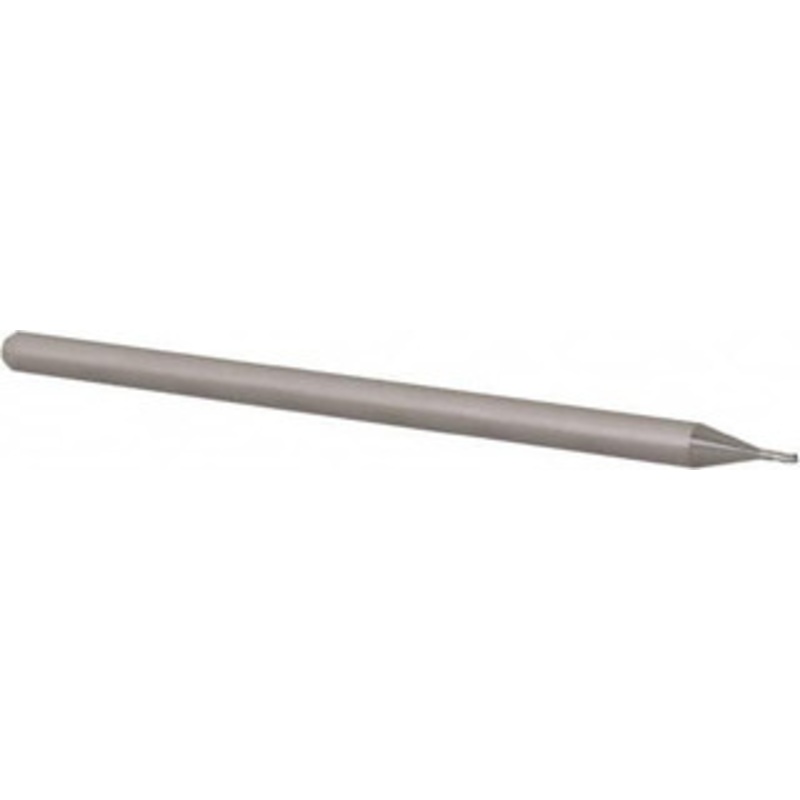 Accupro 0.03, 0.045 LOC, 1/8 Shank Diam, 2-1/2 OAL, 3 Flute, Solid Carbide Square End Mill Single End, Uncoated, Spiral Flute, 30 Helix, Centercutting, Right Hand Cut, Right Hand Flute, Series Miniature 6501183 – 62775796
