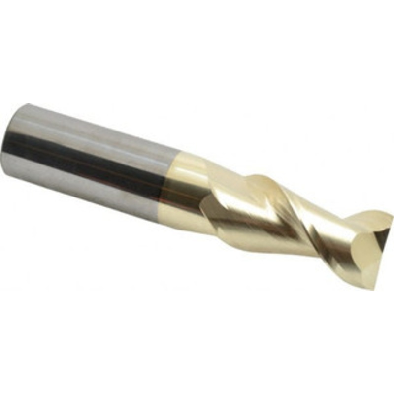 Accupro 1, 2 LOC, 1 Shank Diam, 5 OAL, 2 Flute, Solid Carbide Square End Mill Single End, ZrN Finish, Spiral Flute, 45 Helix, Centercutting, Right Hand Cut, Right Hand Flute 25010032C5 – 01150762