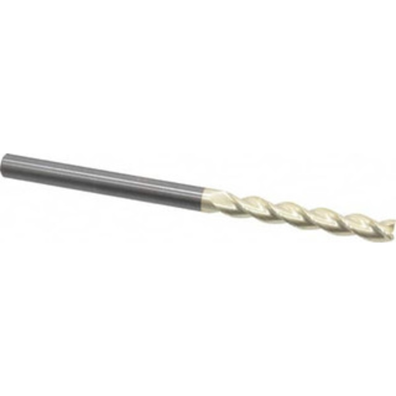 Accupro 3/8, 2-1/2 LOC, 3/8 Shank Diam, 6 OAL, 3 Flute, Solid Carbide Square End Mill Single End, ZrN Finish, Spiral Flute, 37 Helix, Centercutting, Right Hand Cut, Right Hand Flute 35037540C5 – 65250086