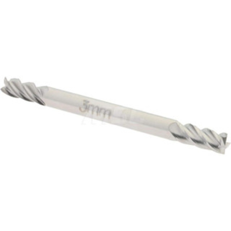 Accupro 3mm, 6mm LOC, 3mm Shank Diam, 38mm OAL, 4 Flute, Solid Carbide Square End Mill Double End, Uncoated, Spiral Flute, 40 Helix, Centercutting, Right Hand Cut, Right Hand Flute 12185173 – 62002720