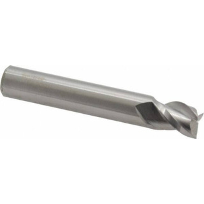 Accupro 7/16, 9/16 LOC, 7/16 Shank Diam, 2-3/4 OAL, 3 Flute, Solid Carbide Square End Mill Single End, Uncoated, Spiral Flute, 40 Helix, Centercutting, Right Hand Cut, Right Hand Flute 12176619 – 76490911