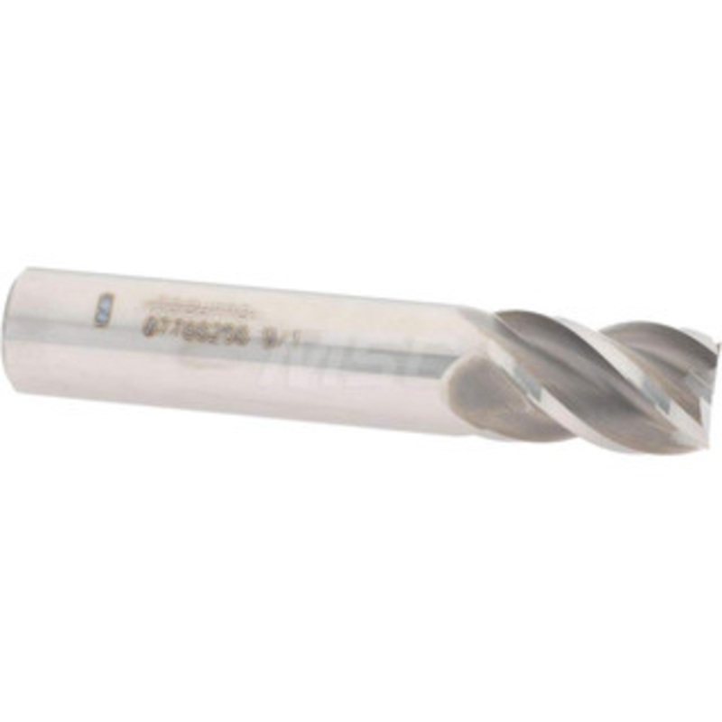 Accupro 9/16, 7/8 LOC, 9/16 Shank Diam, 3 OAL, 4 Flute, Solid Carbide Square End Mill Single End, Uncoated, Spiral Flute, 40 Helix, Centercutting, Right Hand Cut, Right Hand Flute 12182955 – 07766256