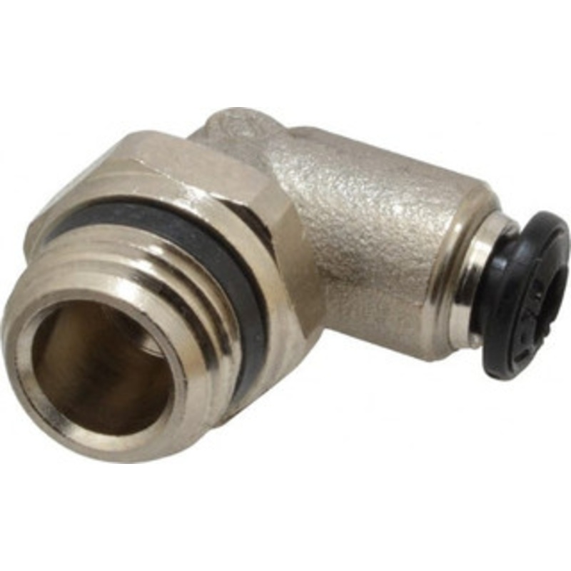 Aignep USA 4mm Outside Diam, 1/4 Universal, Nickel Plated Brass Push-to-Connect Tube Male Swivel Elbow 250 Max psi, Tube to Universal Thread Connection, Buna O-Ring 50110N-4-1/4 – 01489426