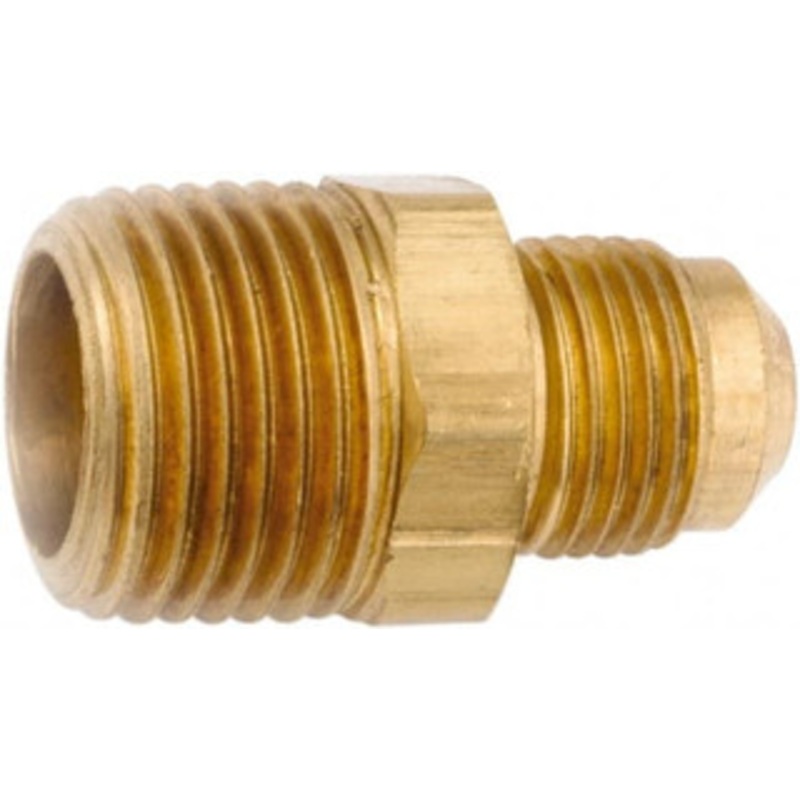 Anderson Metals 5/16 Tube OD x 1/8 NPT 45 Brass Flared Tube Male Connector Flare x MNPT Ends 754048-0502 – 55506430