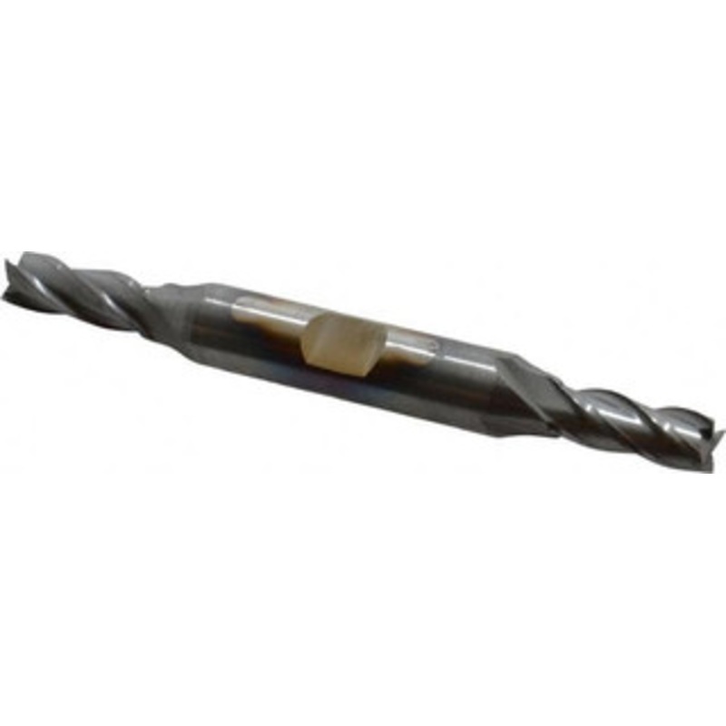 Cleveland 17/64, 11/16 LOC, 3/8 Shank Diam, 3-3/8 OAL, 4 Flute, High Speed Steel Square End Mill Double End, TiCN Finish, Spiral Flute, 30 Helix, Centercutting, Right Hand Cut, Right Hand Flute, Series HD-4C C33109 – 87408019