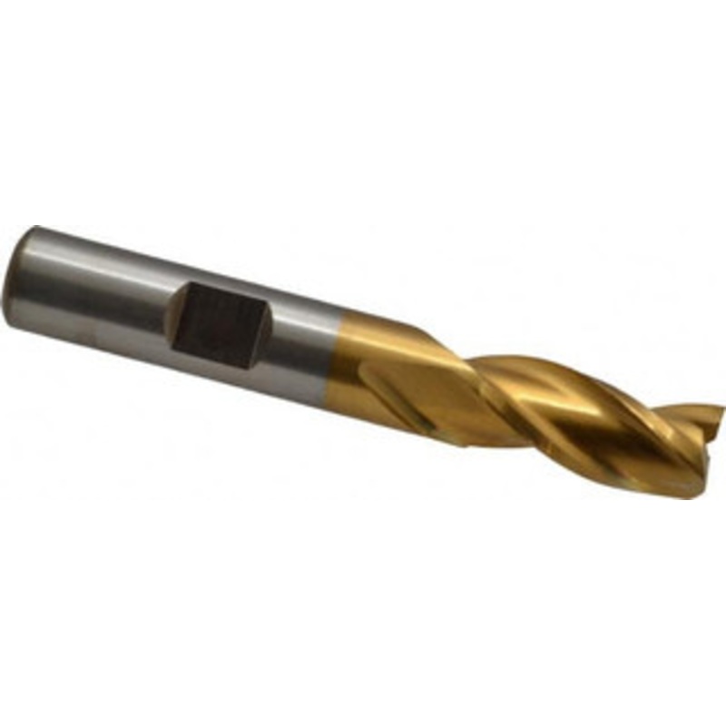Cleveland 3/8, 3/4 LOC, 3/8 Shank Diam, 2-1/2 OAL, 3 Flute, High Speed Steel Square End Mill Single End, TiN Finish, Spiral Flute, 30 Helix, Centercutting, Right Hand Cut, Right Hand Flute, Series HG-3 C39677 – 87411872