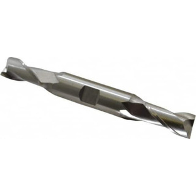 Cleveland 9/16, 1-1/8 LOC, 5/8 Shank Diam, 5 OAL, 2 Flute, Cobalt Square End Mill Double End, Uncoated, Spiral Flute, 30 Helix, Centercutting, Right Hand Cut, Right Hand Flute, Series HDC-2 C52164 – 87421350