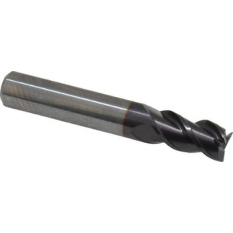 Guhring 5/16, 1/2 LOC, 5/16 Shank Diam, 2 OAL, 3 Flute, Solid Carbide Square End Mill Single End, FIREX Finish, Spiral Flute, 45 Helix, Centercutting, Right Hand Cut, Right Hand Flute, Series 3086 9030860079400 – 68849454