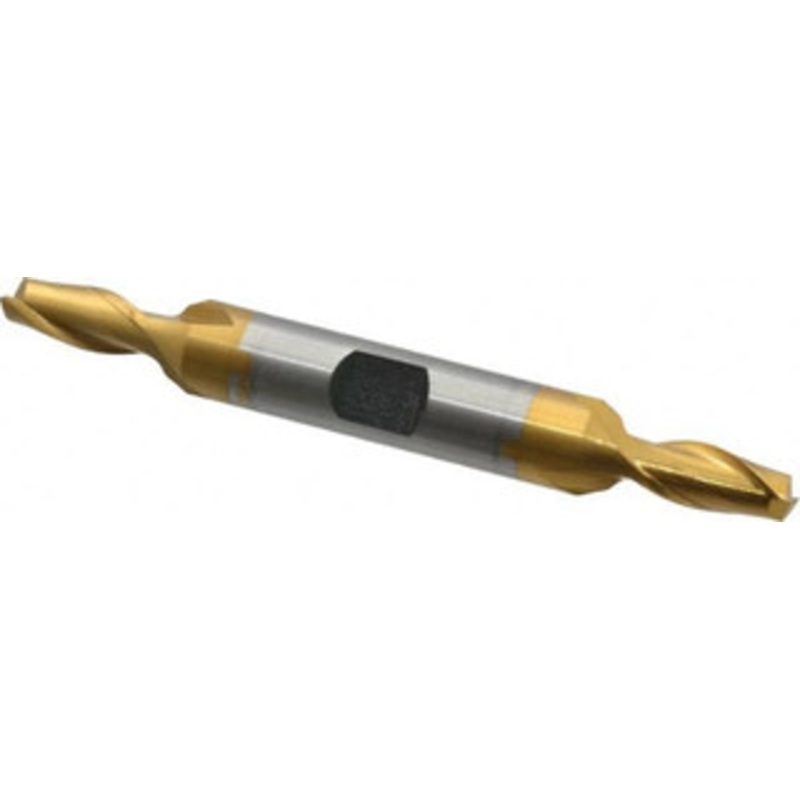 Hertel 1/4, 1/2 LOC, 3/8 Shank Diam, 3-1/8 OAL, 2 Flute, High Speed Steel Square End Mill Double End, TiN Finish, Spiral Flute, 30 Helix, Centercutting, Right Hand Cut, Right Hand Flute E8050016 – 41119546