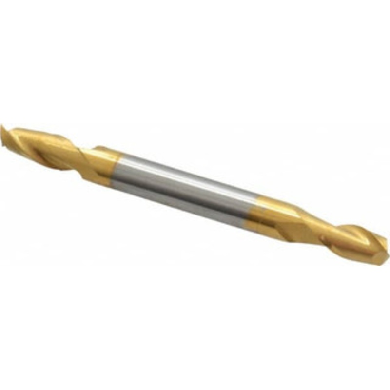 Hertel 11/64, 5/16 LOC, 3/16 Shank Diam, 2 OAL, 2 Flute, Solid Carbide Square End Mill Double End, TiN Finish, 30 Helix, Centercutting E6022011 – 74611690