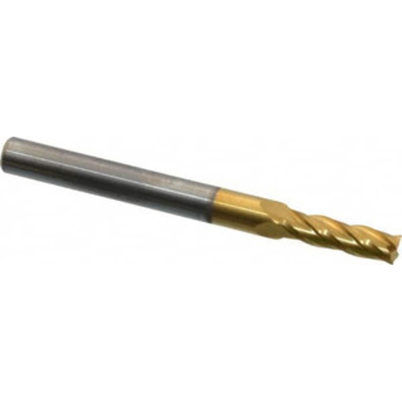 Hertel 5/32, 9/16 LOC, 3/16 Shank Diam, 2 OAL, 4 Flute, Solid Carbide Square End Mill Single End, TiN Finish, Spiral Flute, 30 Helix, Centercutting, Right Hand Cut, Right Hand Flute 750311 – 88250147