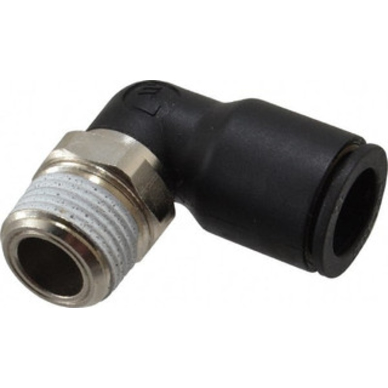Legris 12mm Outside Diam, 3/8 NPT, Nylon Push-to-Connect Tube Male Elbow 290 Max psi, Tube to Male NPT Connection, Buna Nitrile O-Ring 3109 12 18 – 86767670