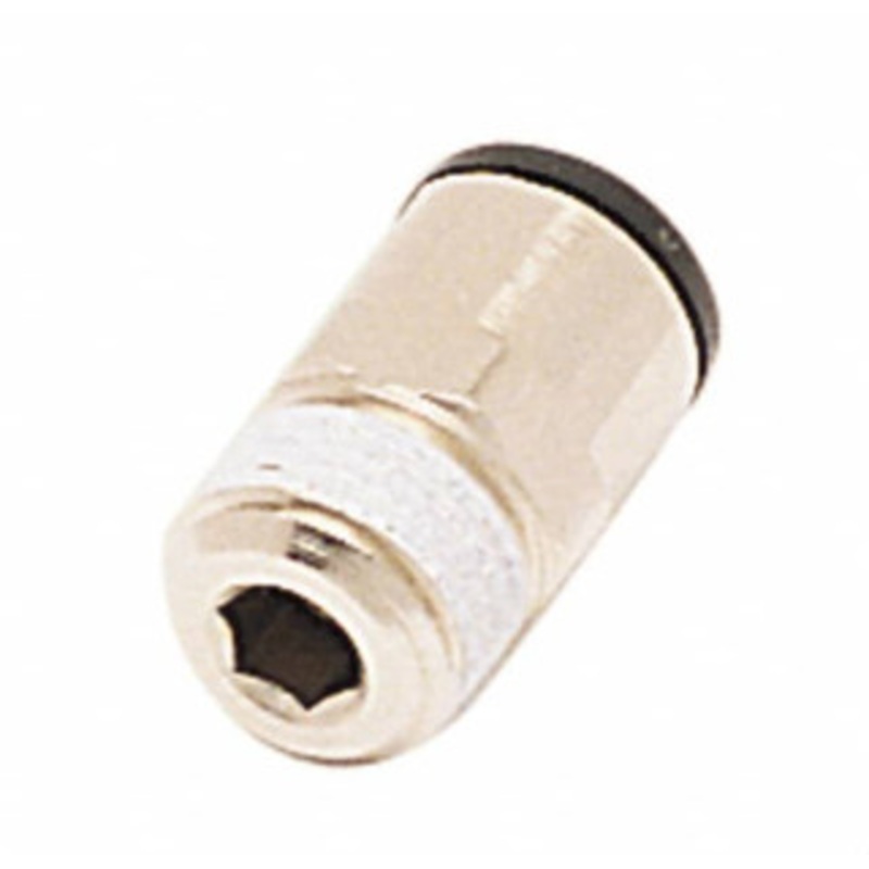 Legris 5/16 Outside Diam, 1/2 BSPT, Nickel Plated Brass Push-to-Connect Tube Male Connector 290 Max psi, Tube to Male BSPT Connection, Buna Nitrile O-Ring 3175 08 21 – 60471802