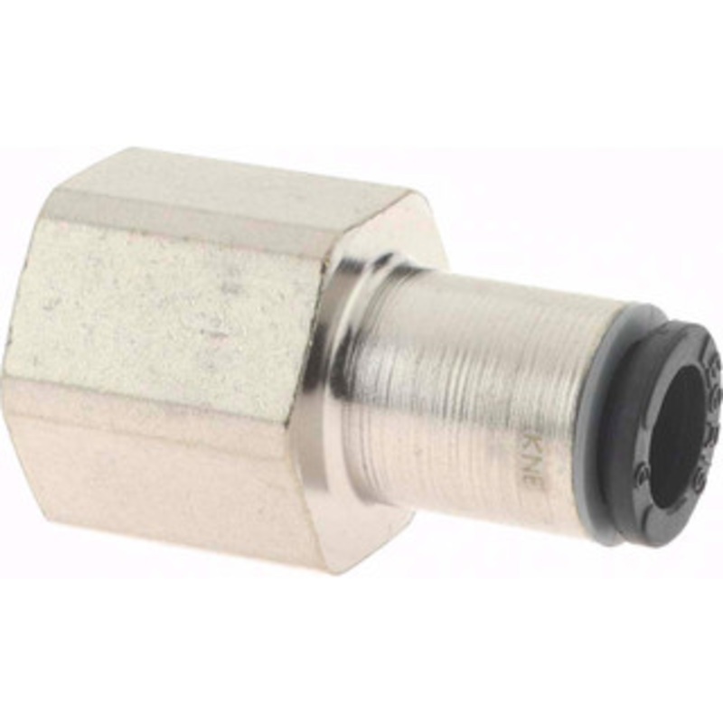 Legris 6mm Outside Diam, 1/4 BSPP, Nickel Plated Brass Push-to-Connect Tube Female Connector 290 Max psi 3114 06 13 – 48683148