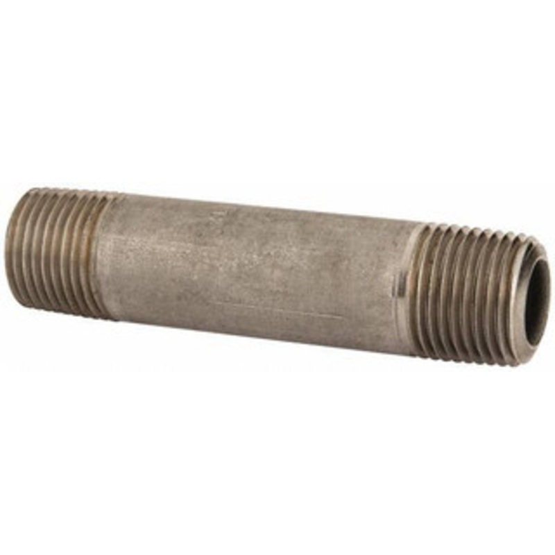 Merit Brass 1/2 x 3.5 304/304L Stainless Steel Pipe Nipple Seamless, Threaded, Schedule 80 4508-350 – 74618273