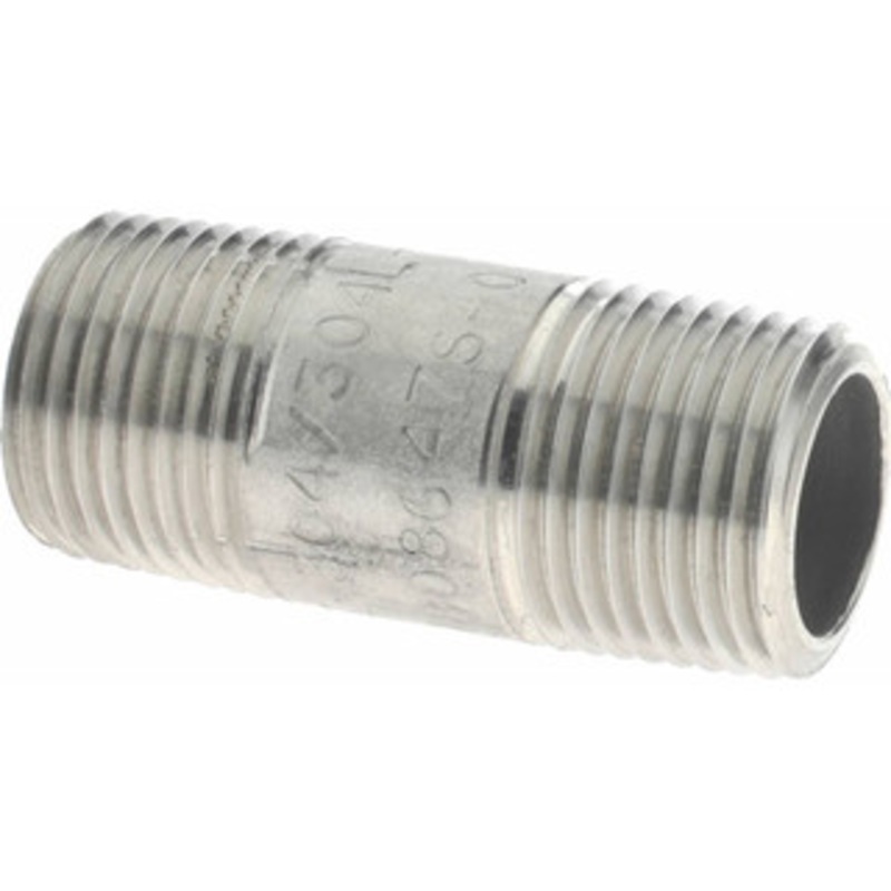 Merit Brass 3/8 x 1.5 304/304L Stainless Steel Pipe Nipple Welded, Threaded, Schedule 40 4106-150 – 36903334