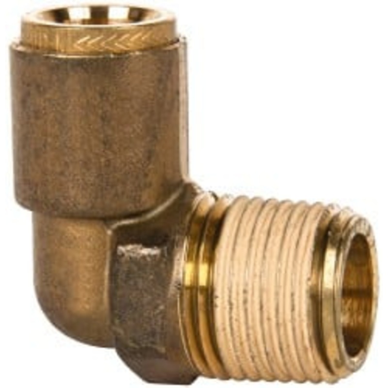 Norgren 1/2 Outside Diam, 1/2 NPT, Brass Push-to-Connect Tube Male Elbow 150 Max psi, Tube to Male NPT Connection, Buna O-Ring 95433130M – 00188268