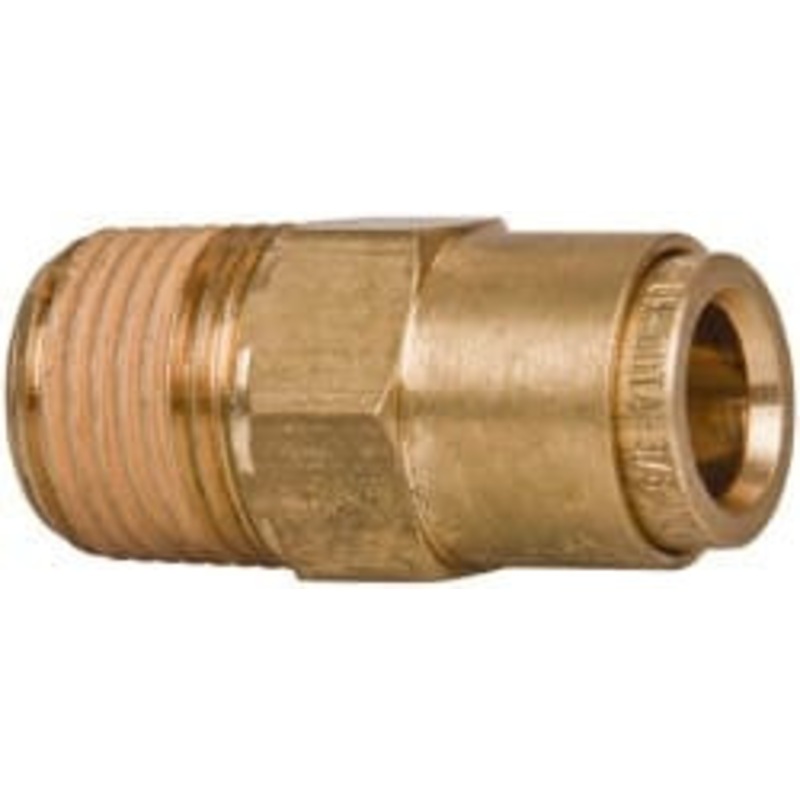 Norgren 3/8 Outside Diam, 3/8 NPT, Brass Push-to-Connect Tube Male Connector 150 Max psi, Tube to Male NPT Connection, Buna O-Ring 95453020M – 00188367