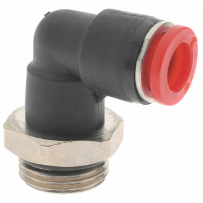Norgren 8mm Tube OD, 3/8 BSPP Brass Push-to-Connect Tube Male Swivel Elbow Tube to Male BSPP Connection, 150 Max psi, Nitrile O-Ring, 0 to 175F Working Temp C02470838 – 00350926