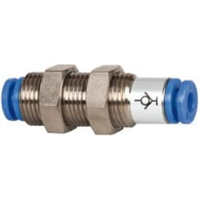 SMC Pneumatics 4mm OD, 4mm Thread, Brass/Polybutylene Push-to-Connect Bulkhead Union 145 Max psi KCE04-00 – 09041831