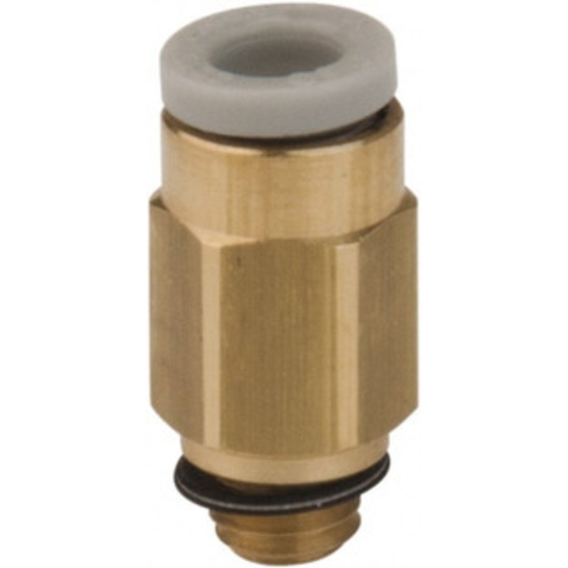 SMC Pneumatics 4mm OD, M5x0.8 Metric, Brass/Polybutylene Push-to-Connect Male Connector 145 Max psi KQ2H04-M5A – 51433605