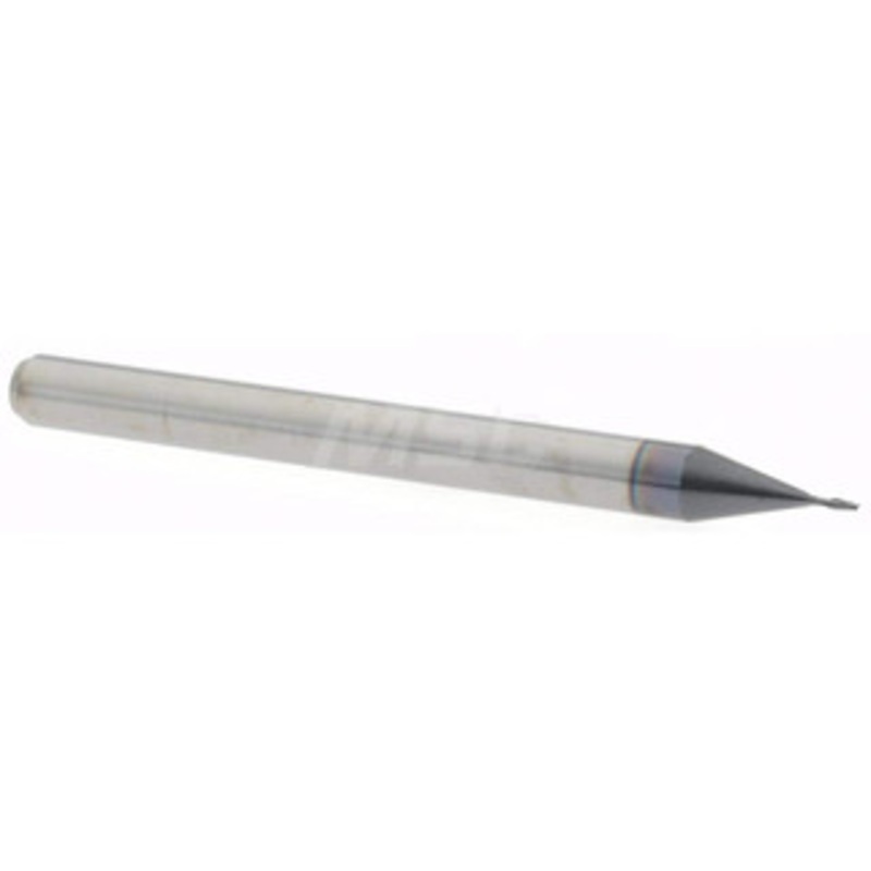 Accupro 0.019, 0.057 LOC, 1/8 Shank Diam, 1-1/2 OAL, 2 Flute, Solid Carbide Square End Mill Single End, AlTiN Finish, Spiral Flute, 30 Helix, Centercutting, Right Hand Cut, Right Hand Flute, Series Miniature 6500034 – 37290178