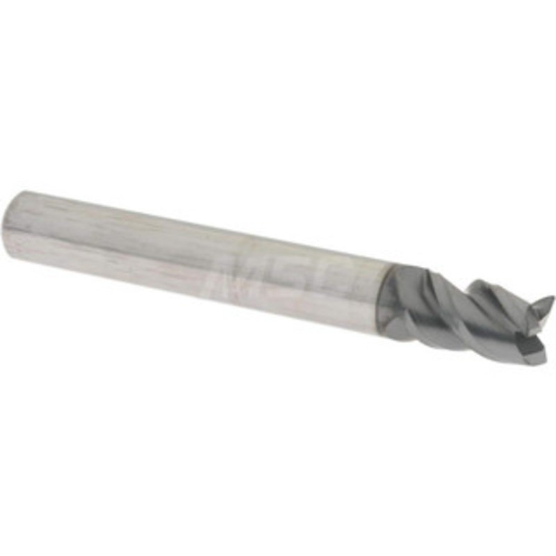 Accupro 1/4, 3/8 LOC, 1/4 Shank Diam, 2 OAL, 3 Flute, Solid Carbide Square End Mill Single End, AlTiN Finish, Spiral Flute, Centercutting, Right Hand Cut, Right Hand Flute 361S2500C11 – 93261972