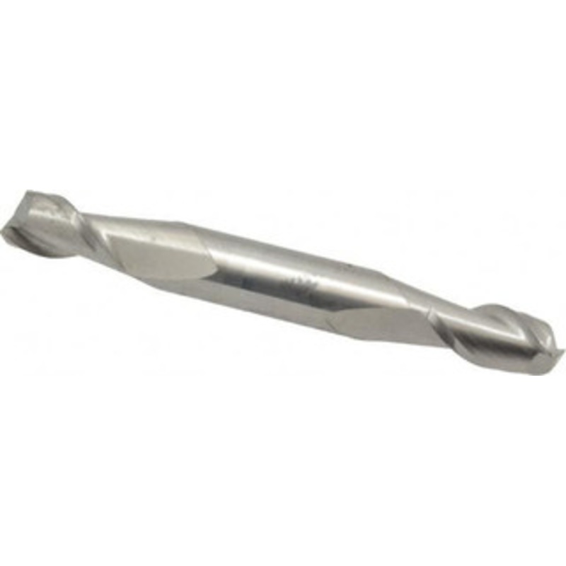 Accupro 9/32, 1/2 LOC, 5/16 Shank Diam, 2-1/2 OAL, 2 Flute, Solid Carbide Square End Mill Double End, Uncoated, Spiral Flute, 40 Helix, Centercutting, Right Hand Cut, Right Hand Flute 12185098 – 07764004