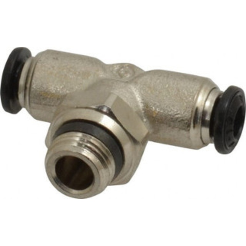 Aignep USA 4mm Outside Diam, 1/8 Universal, Nickel Plated Brass Push-to-Connect Tube Male Swivel Branch Tee 250 Max psi, Tube to Universal Thread Connection, Buna O-Ring 50210N-4-1/8 – 63286181