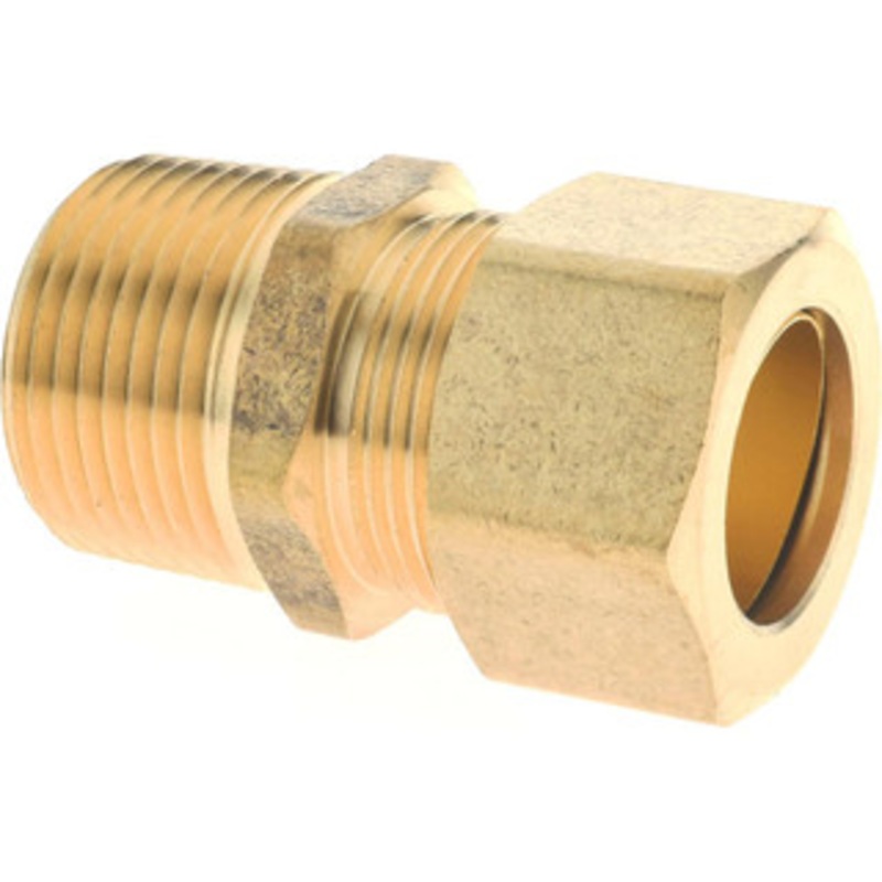 CerroBrass 3/4 Tube OD x 3/4 Thread Brass Compression Tube Male Connector Comp x MNPT Ends P-68A-12E – 36983203