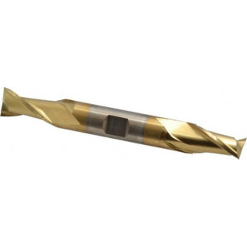 Cleveland 1/2, 13/16 LOC, 1/2 Shank Diam, 4-1/8 OAL, 2 Flute, High Speed Steel Square End Mill Double End, TiN Finish, Spiral Flute, 30 Helix, Centercutting, Right Hand Cut, Right Hand Flute, Series HD-2 C33672 – 87392072