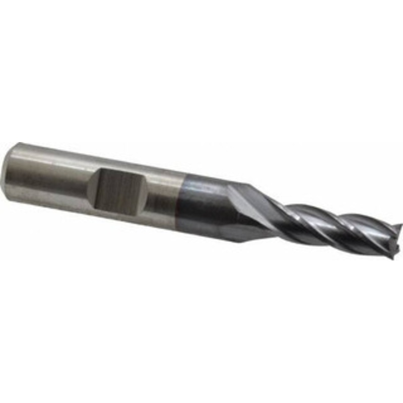 Cleveland 1/4, 5/8 LOC, 3/8 Shank Diam, 2-7/16 OAL, 4 Flute, Cobalt Square End Mill Single End, TiCN Finish, Spiral Flute, 30 Helix, Centercutting, Right Hand Cut, Right Hand Flute, Series HGC-4C C32617 – 87436655