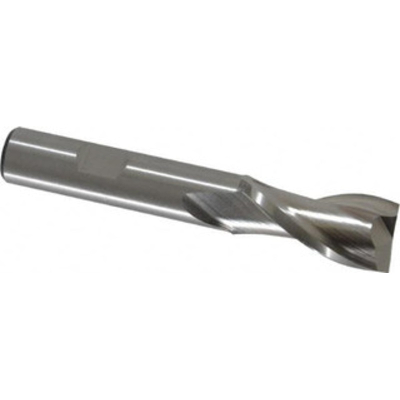 Cleveland 5/8, 1-1/8 LOC, 1/2 Shank Diam, 3-3/8 OAL, 2 Flute, High Speed Steel Square End Mill Single End, Uncoated, Spiral Flute, 30 Helix, Centercutting, Right Hand Cut, Right Hand Flute, Series HG-2 C41622 – 87392932