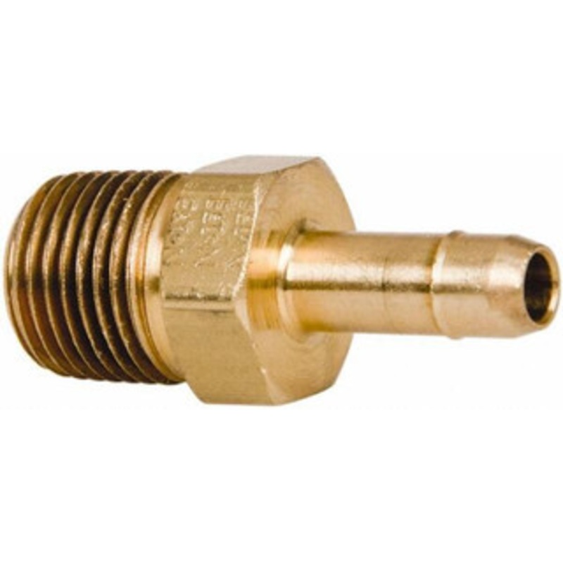 Eaton 0.12 Tube ID, 1/8 Thread, Metal Barbed Tube Fitting 1/4 Tube OD, 1/8 Tube Reduced OD 1068X4 – 09909797
