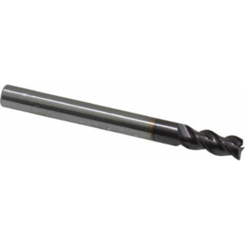 Guhring 3/16, 3/8 LOC, 3/16 Shank Diam, 2 OAL, 3 Flute, Solid Carbide Square End Mill Single End, FIREX Finish, Spiral Flute, 45 Helix, Centercutting, Right Hand Cut, Right Hand Flute, Series 3086 9030860047600 – 75791269