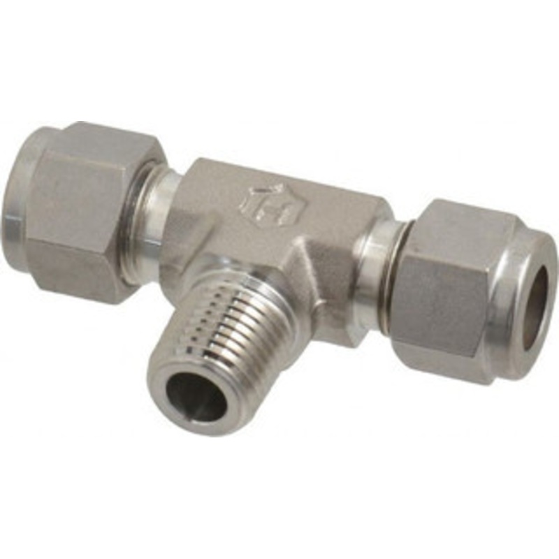 Ham-Let 3/8 Tube OD x 1/4 MPT Stainless Steel Compression Tube Male Branch Tee Comp x Comp x MNPT Ends 3002361 – 89370142