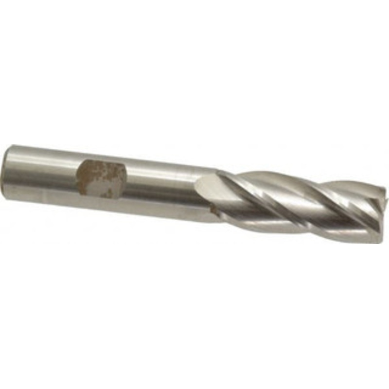 Hertel 14mm, 1-3/8 LOC, 1/2 Shank Diam, 3-3/8 OAL, 4 Flute, Cobalt Square End Mill Single End, Uncoated, Spiral Flute, Centercutting, Right Hand Cut, Right Hand Flute CCP-16M14 – 74128406