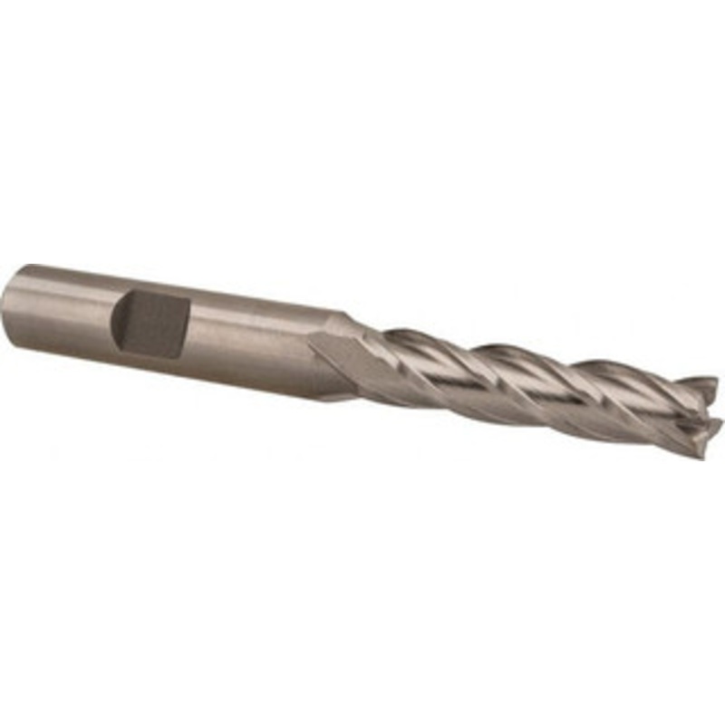 Hertel 5/16, 1-3/8 LOC, 3/8 Shank Diam, 3-1/8 OAL, 4 Flute, High Speed Steel Square End Mill Single End, Uncoated, Spiral Flute, 30 Helix, Centercutting, Right Hand Cut, Right Hand Flute GG040020 – 84509124